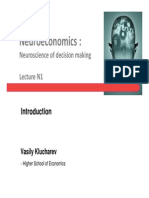 Neuroeconomics:: Neuroscience of Decision Making Lecture N1