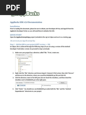 Appbucks Android Operating System Software Development Kit