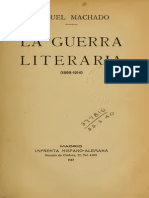 Manuel Machado - La Guerra Literaria, Facsimil 1913