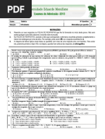  Exame de  Quimica 2013  UEM