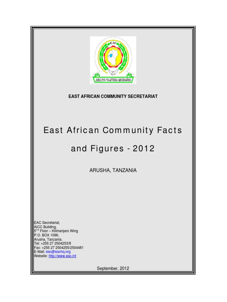 East African Community 2012 Statistics Report | PDF | Gross Domestic ...