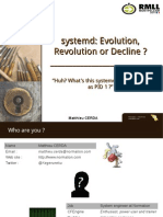 Systemd Evolution Revolution Regression