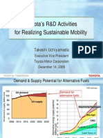 Toyota's R&D Activities For Realizing Sustainable Mobility