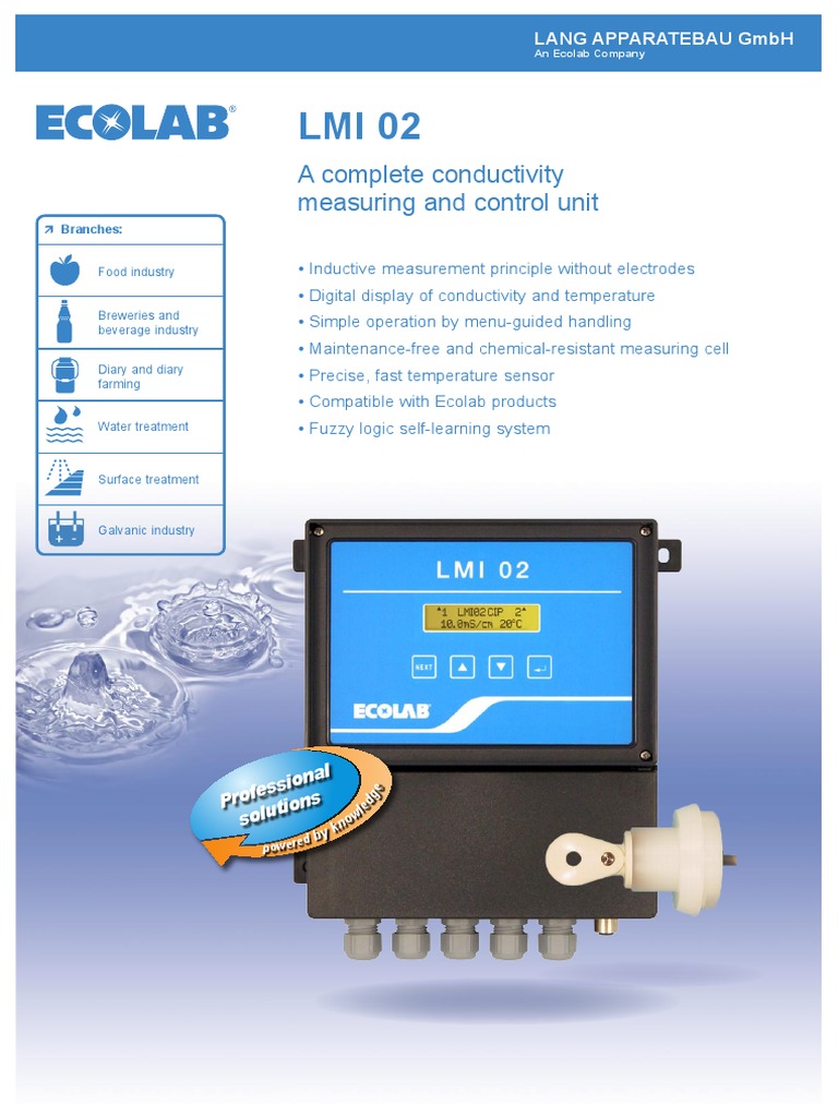 A Complete Conductivity Measuring and Control Unit: Profe Ssion Al ...