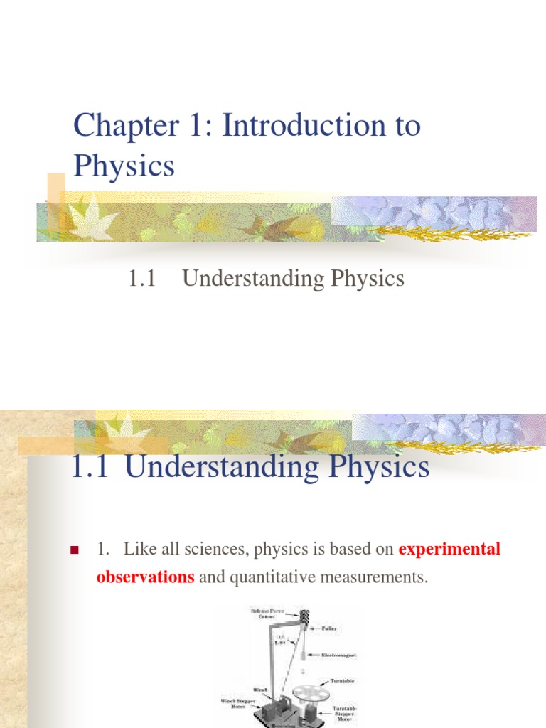 Introduction to Physics Concepts | PDF | Units Of Measurement | Physics