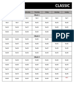 p90x3 Classic Schedule