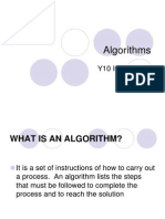 Algorithms: Y10 Introduction