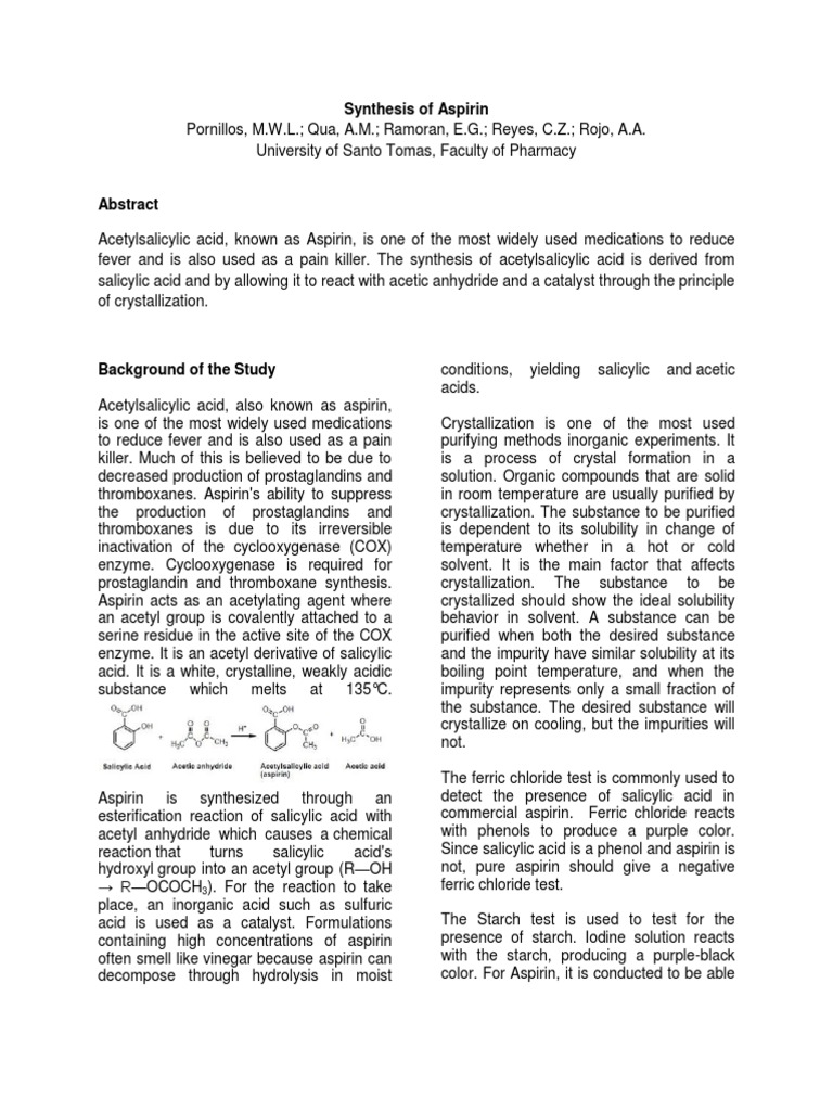 Synthesis statement examples picture