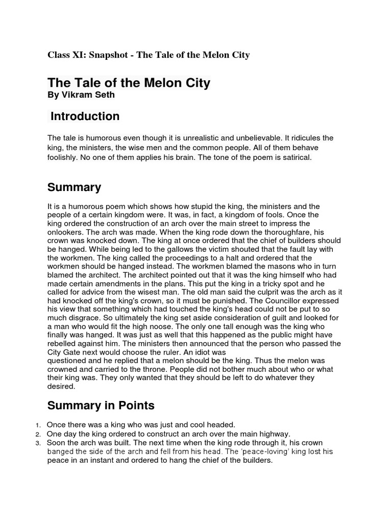 Tale of A Melon City PDF Hanging