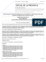 B.O.P. de Badajoz - Rectificación Del Anuncio 07866:2013 Del Boletín Nº. 219 - Diputación de Badajoz