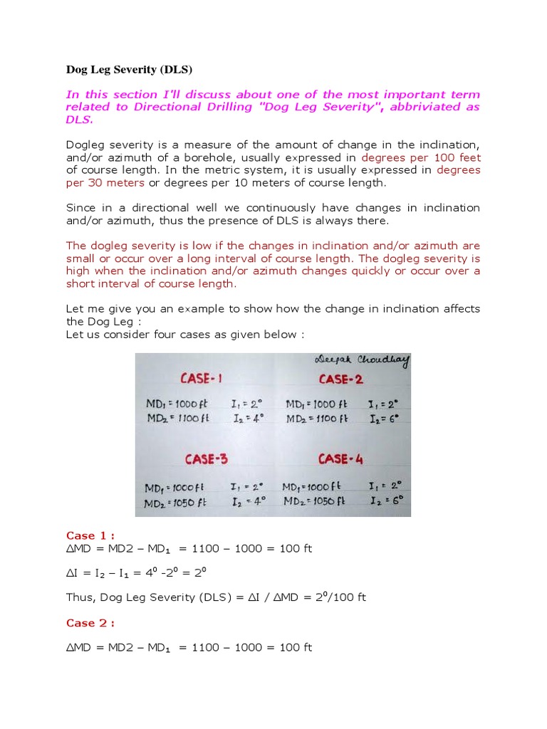 Dog Leg Severity Drag (Physics) Azimuth