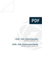 ECDL / ICDL Online Essentials Essentials: Syllabus Version 1.0