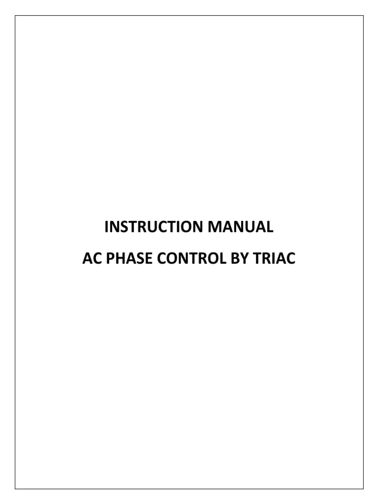 AC Phase Control Using TRIAC-DIAC | PDF | Electronic Engineering ...