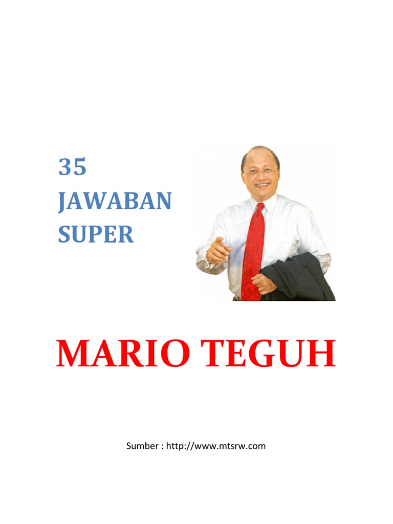 Jawaban Super Mario Teguh