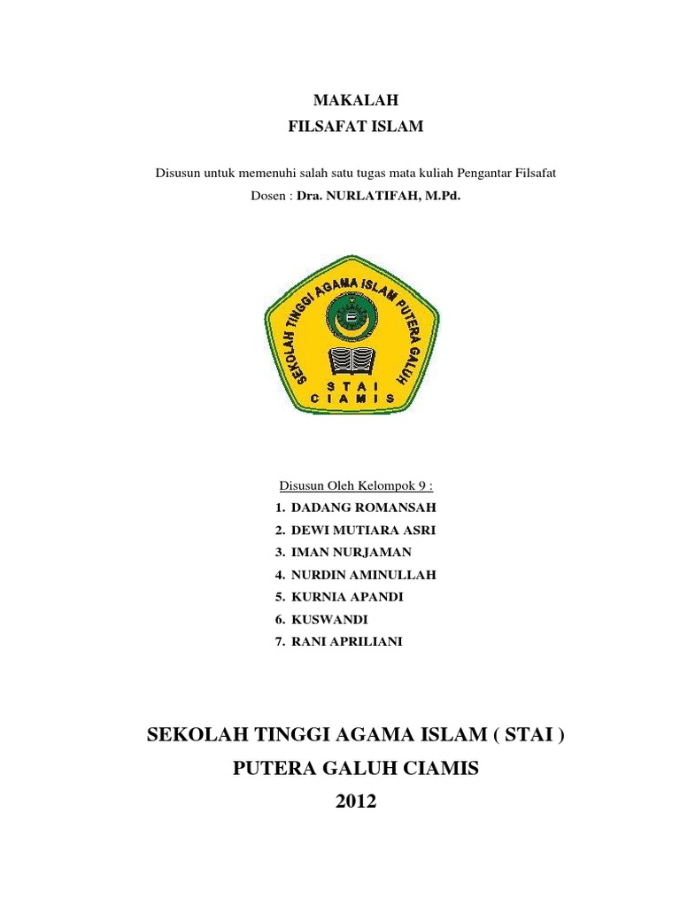 Contoh Makalah Filsafat Ilmu
