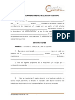 Contrato Arrendamiento Maquinaria Entre 2 Personas Fisicas