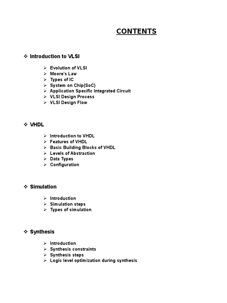 VLSI Design and VHDL Overview Guide | PDF | Science & Mathematics ...