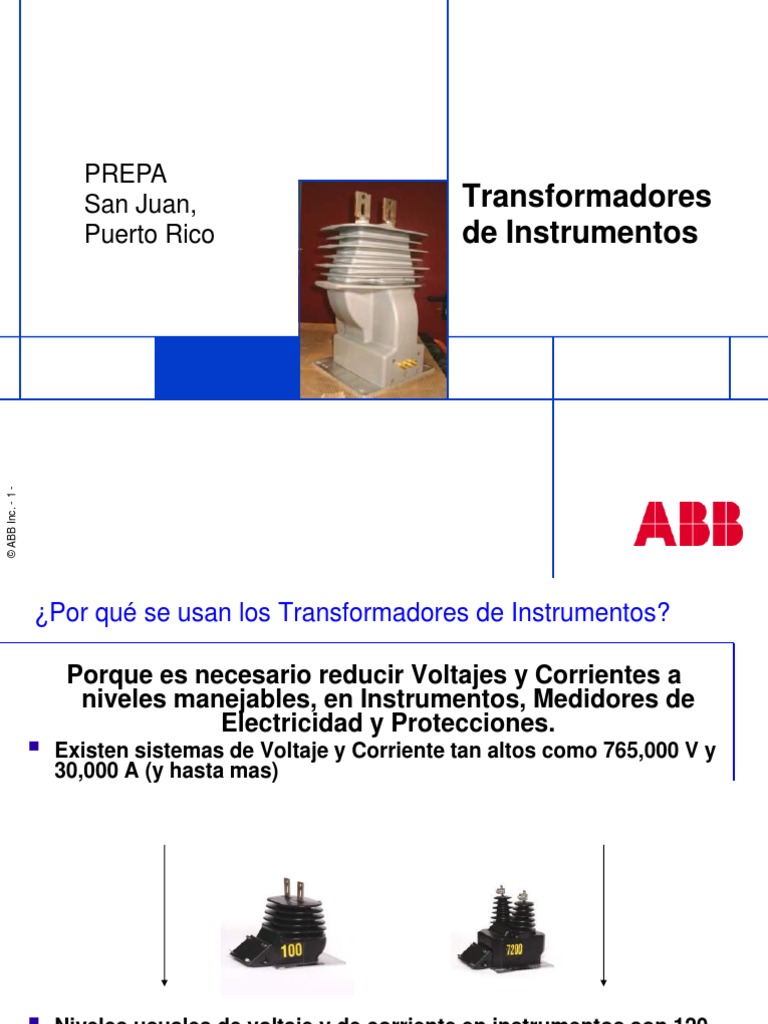 ABB and PREPA PT&CT Presentation | PDF | Transformador | Corriente ...
