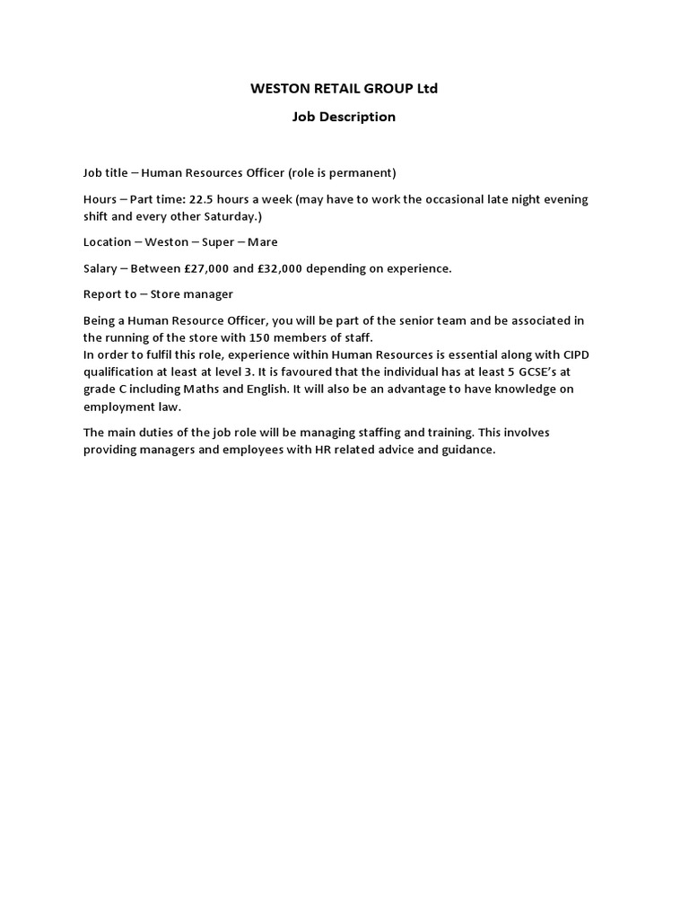 Job Description | PDF