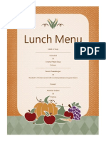 Lunch Menu: Fruit Salad or Creamy Potato Soup