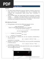 Notes Dda Line Drawing Algorithm