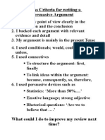 Persuasive Argument Checklist