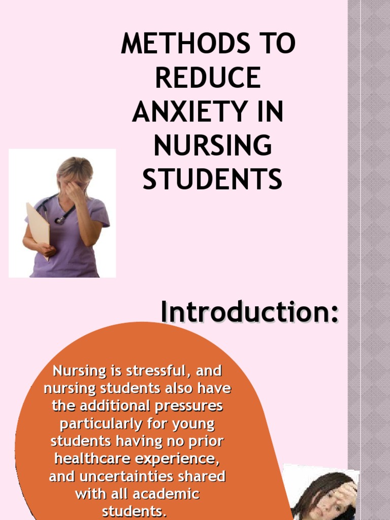 Methods To Reduce Anxiety in Nursing Students | PDF | Stress Management ...