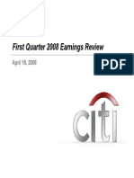 First Quarter 2008 Earnings Review: April 18, 2008