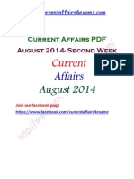 Current Affairs Aug 2014 Second Week