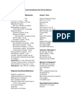 Anesthesia Cart Set Up Options