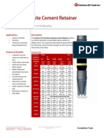 Semi-Composite Cement Retainer Technical Datasheet