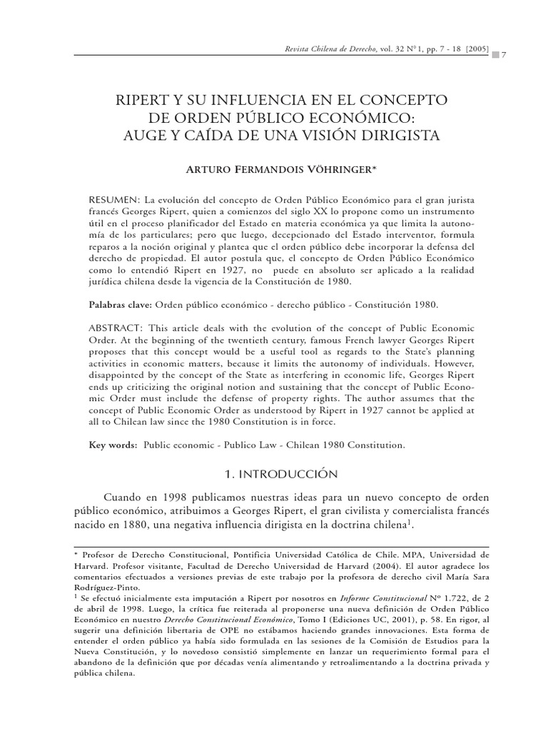 2005 - Ripert y Su Influencia en El Concepto de Orden Publico Economico ...