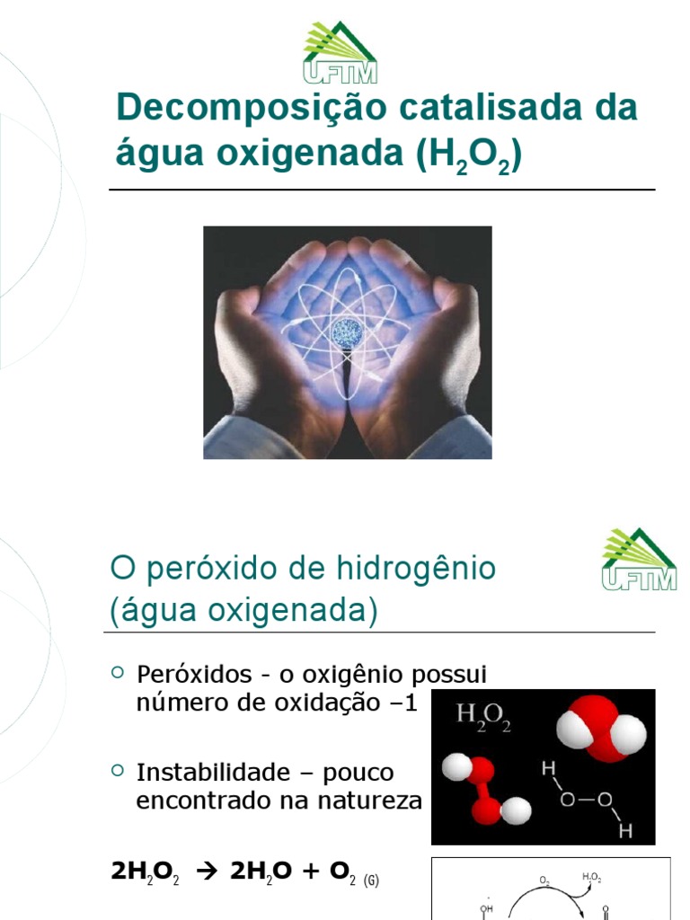 Decomposição Catalisada Da Água Oxigenada | PDF | Catálise | Peróxido