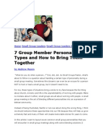 7 Group Member Personality Types and How To Bring Them Together