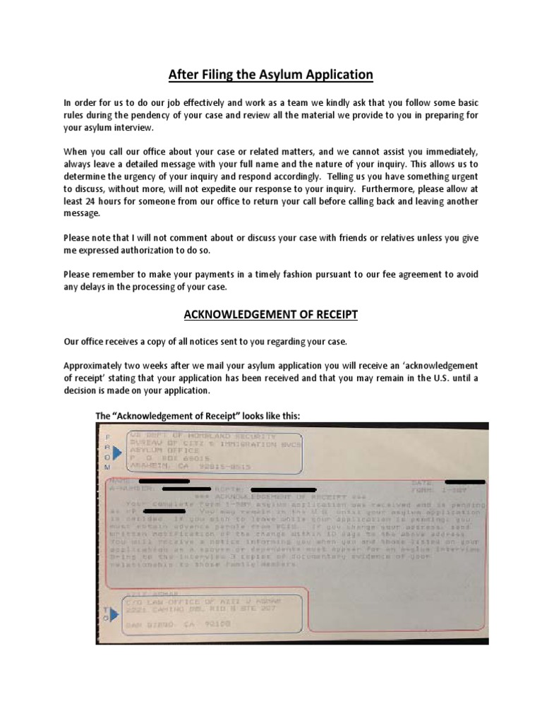 Asylum Application Interview Guide | PDF | Driver's License | Language ...