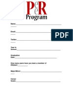 PeeR Program Application