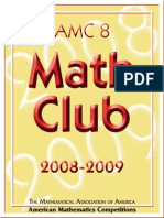 AMC 8 2008-2009 - American Mathematics Competition - AMC 8 Math Club 2008-2009 - 132p