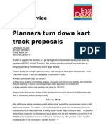 Planning committee rejects kart track expansion plans
