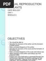 Sexual Reproduction in Plants: Cape Biology Unit 1