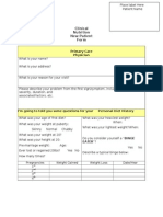 Med Clinical Nutrition New Patient Form