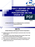 Project Report on the Customer’s Perception on the Usage Of