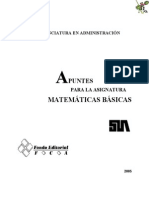 Apuntes de Matematicas Basicas (Algebra, Calculo Etc)