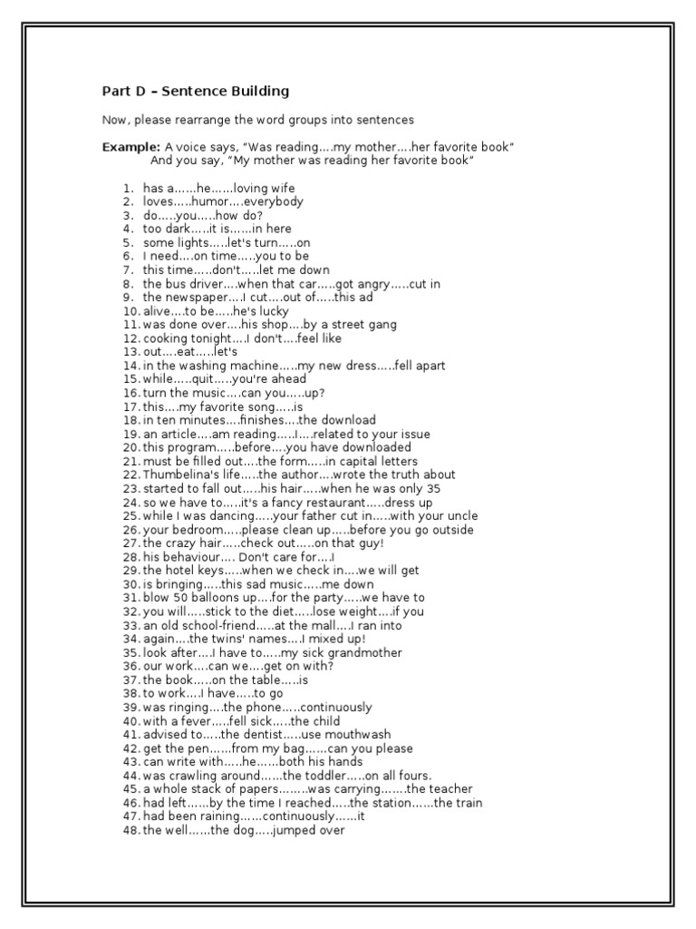 Versant Sentence Building Practice | PDF | Poetry