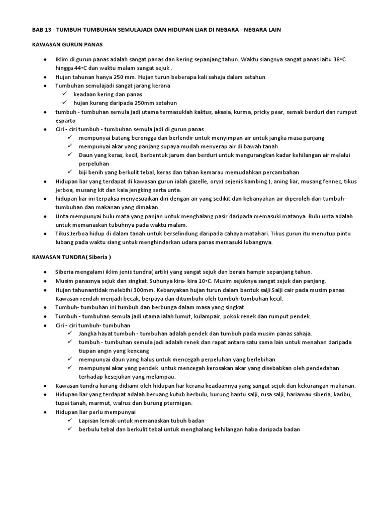 Nota bab 13 geografi Nota bab 13 geografi
