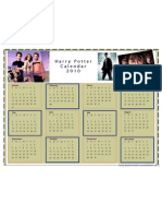 Harry Potter Calendar 2010