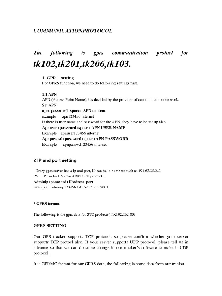 GPRS Communication Protocol Guide | PDF | General Packet Radio Service ...
