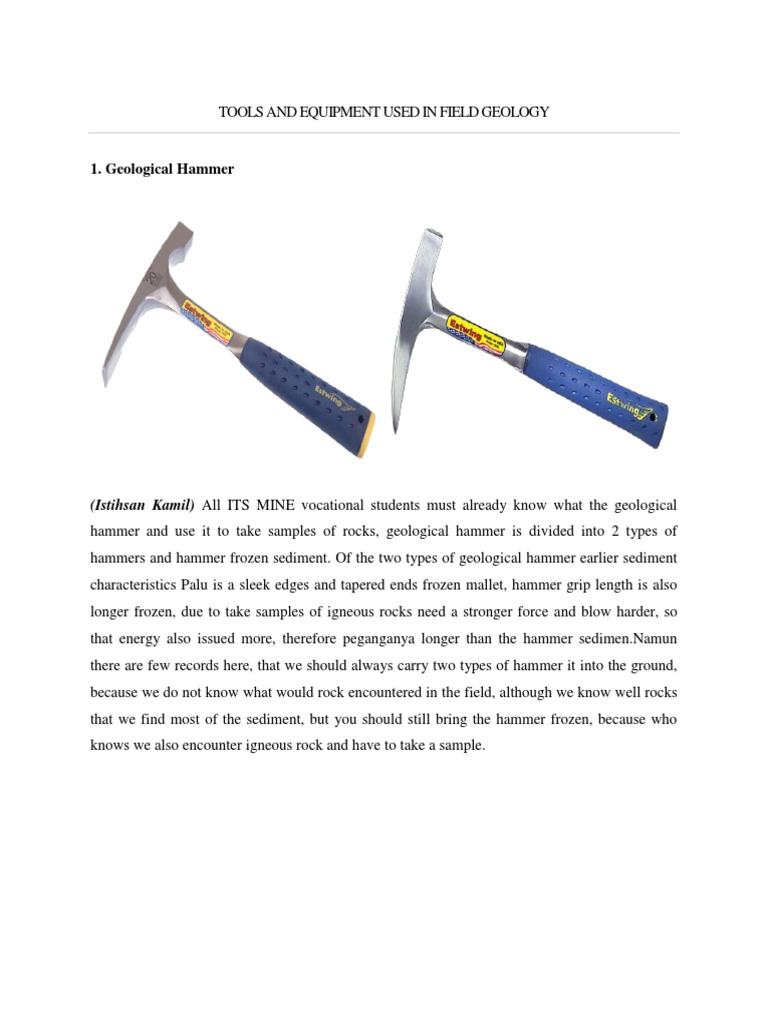 Tools and Equipment Used in Field Geology Compass Global