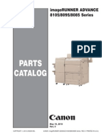 Canon Imagerunner Advance 8085, 8095, 8105 Series Parts List