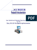 Cary 50 UV-Vis Spectrophotometer User Guidelines & SOP