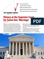 Victory at The Supreme Court For Same-Sex Marriage': The Trumpet Weekly The Trumpet Weekly